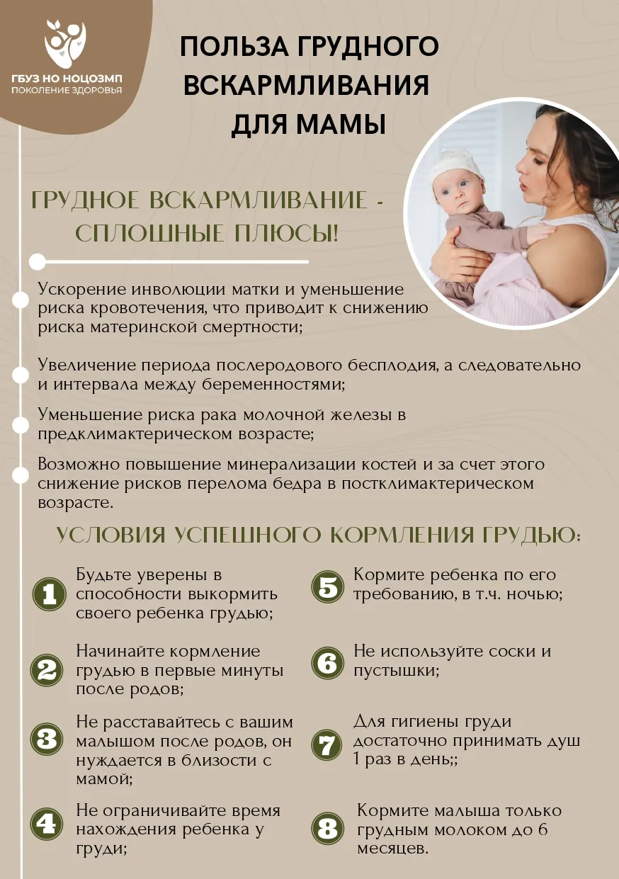 Польза грудного вскармливания для мамы